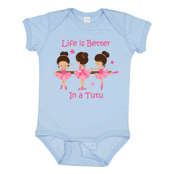 Inktastic Life's Better in a Tutu KS Girls Baby Bodysuit