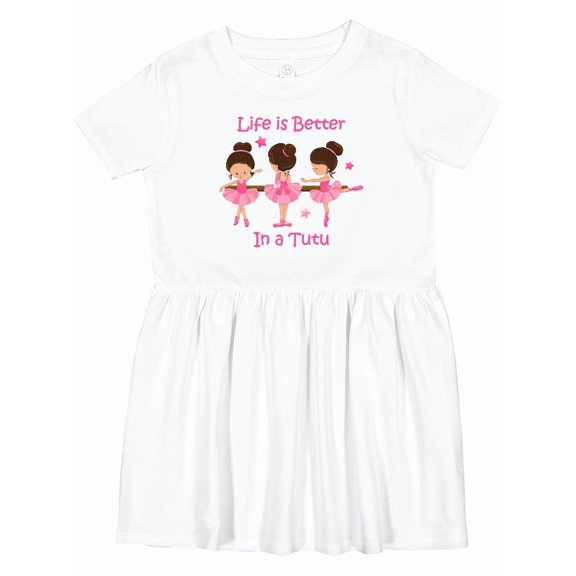Inktastic Life's Better in a Tutu Ks Girls Toddler Dress