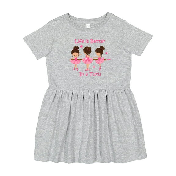 Inktastic Life's Better in a Tutu Ks Girls Toddler Dress
