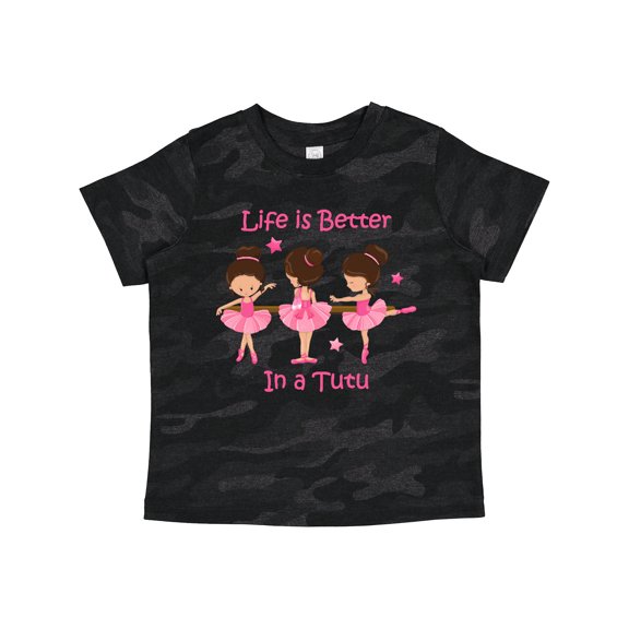 Inktastic Life's Better in a Tutu Ks Girls Toddler T-Shirt