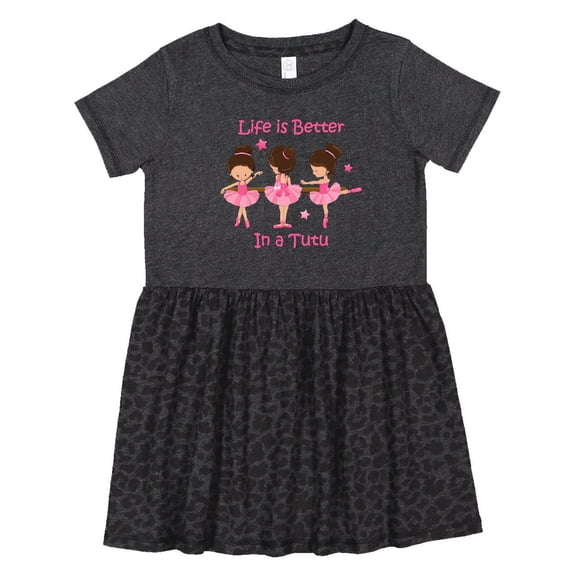 Inktastic Life's Better in a Tutu Ks Girls Toddler Dress