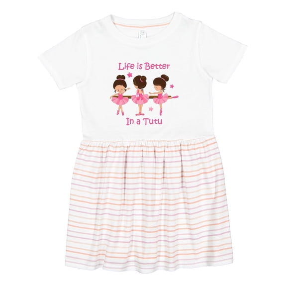 Inktastic Life's Better in a Tutu Ks Girls Toddler Dress