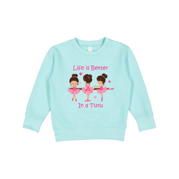 Inktastic Life's Better in a Tutu Ks Toddler Sweatshirt