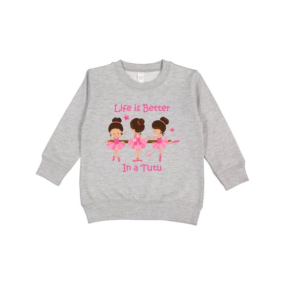 Inktastic Life's Better in a Tutu Ks Toddler Sweatshirt