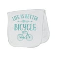thumbnail image 1 of Inktastic Life's Better on a Bicycle Baby Burp Cloth, 1 of 3