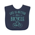 thumbnail image 1 of Inktastic Life's Better on a Bicycle Girls Baby Bib, 1 of 4