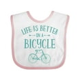 thumbnail image 1 of Inktastic Life's Better on a Bicycle Girls Baby Bib, 1 of 4
