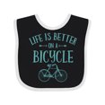 thumbnail image 1 of Inktastic Life's Better on a Bicycle Girls Baby Bib, 1 of 4