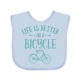 thumbnail image 1 of Inktastic Life's Better on a Bicycle Girls Baby Bib, 1 of 4