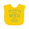 thumbnail image 1 of Inktastic Life's Better on a Bicycle Girls Baby Bib, 1 of 4