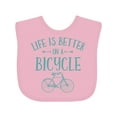 thumbnail image 1 of Inktastic Life's Better on a Bicycle Girls Baby Bib, 1 of 4