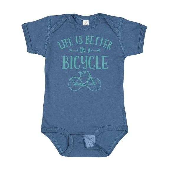 Inktastic Life's Better on a Bicycle Girls Baby Bodysuit