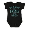 thumbnail image 1 of Inktastic Life's Better on a Bicycle Girls Baby Bodysuit, 1 of 5