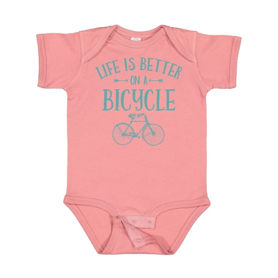 Inktastic Life's Better on a Bicycle Girls Baby Bodysuit