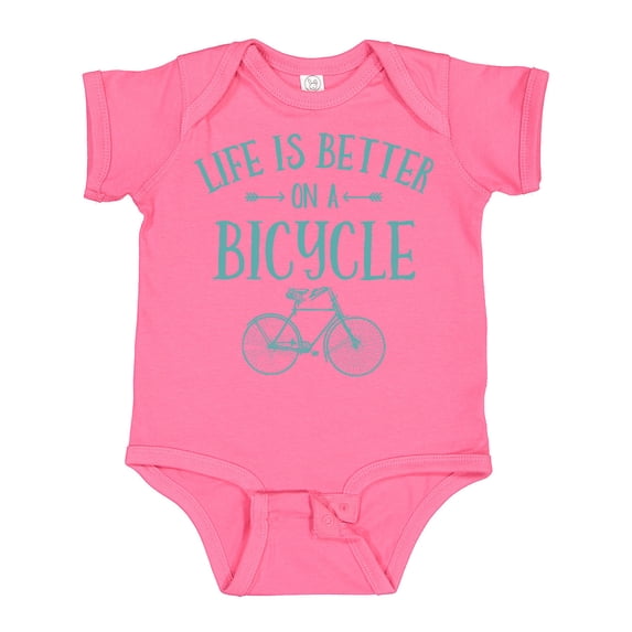 Inktastic Life's Better on a Bicycle Girls Baby Bodysuit