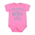 thumbnail image 1 of Inktastic Life's Better on a Bicycle Girls Baby Bodysuit, 1 of 5
