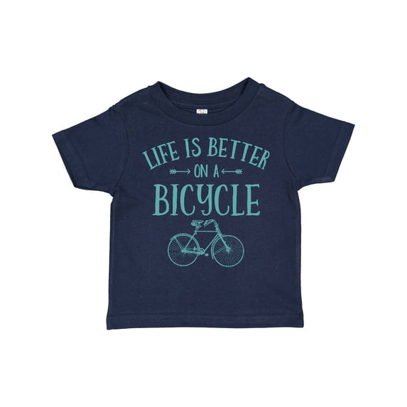 Inktastic Life's Better on a Bicycle Girls Toddler T-Shirt