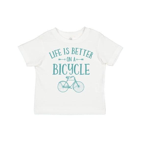 Inktastic Life's Better on a Bicycle Girls Toddler T-Shirt