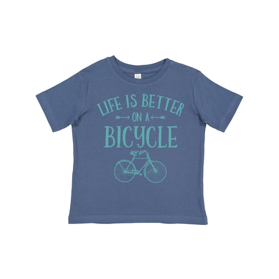 Inktastic Life's Better on a Bicycle Girls Toddler T-Shirt