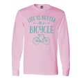 thumbnail image 1 of Inktastic Life's Better on a Bicycle Long Sleeve T-Shirt, 1 of 5
