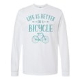 thumbnail image 1 of Inktastic Life's Better on a Bicycle Long Sleeve T-Shirt, 1 of 5