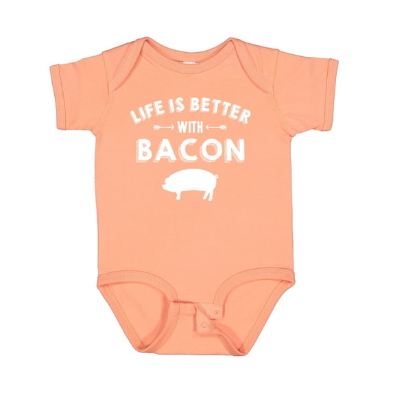 Inktastic Life's Better with Bacon Boys or Girls Baby Bodysuit