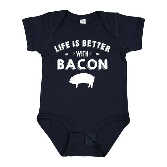 Inktastic Life's Better with Bacon Boys or Girls Baby Bodysuit