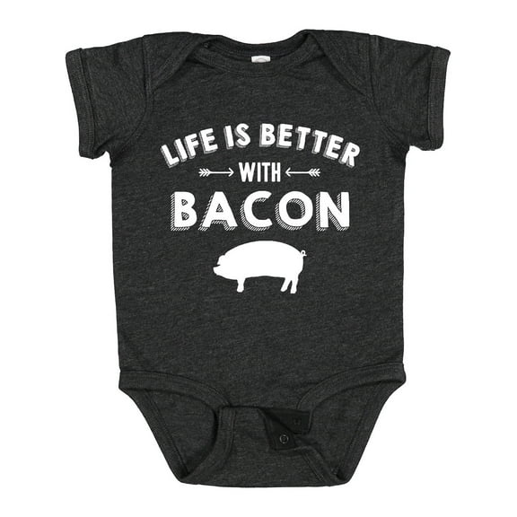 Inktastic Life's Better with Bacon Boys or Girls Baby Bodysuit