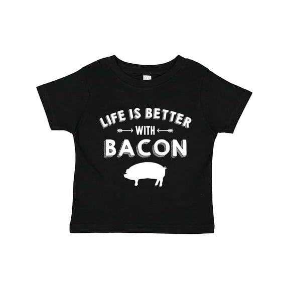 Inktastic Life's Better with Bacon Boys or Girls Toddler T-Shirt