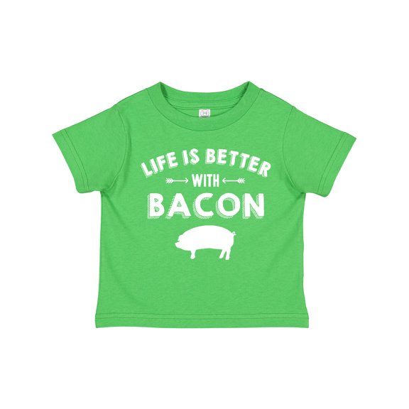 Inktastic Life's Better with Bacon Boys or Girls Toddler T-Shirt