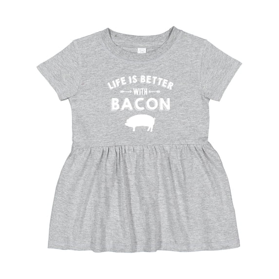 Inktastic Life's Better with Bacon Girls Baby Dress