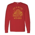 thumbnail image 1 of Inktastic Life's Better with Bees Long Sleeve T-Shirt, 1 of 5