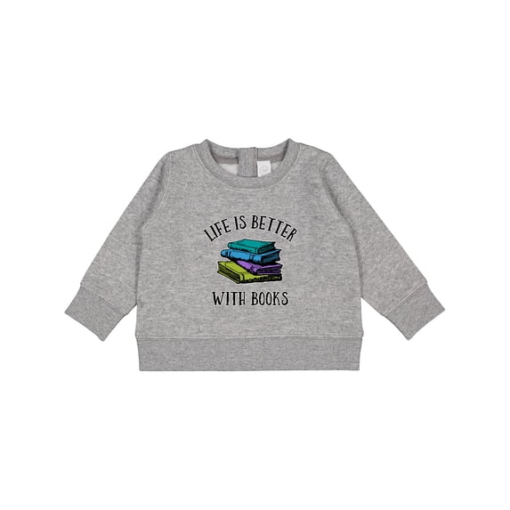Inktastic Life's Better with Books Baby Sweatshirt