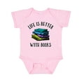 thumbnail image 1 of Inktastic Life's Better with Books Boys or Girls Baby Bodysuit, 1 of 5