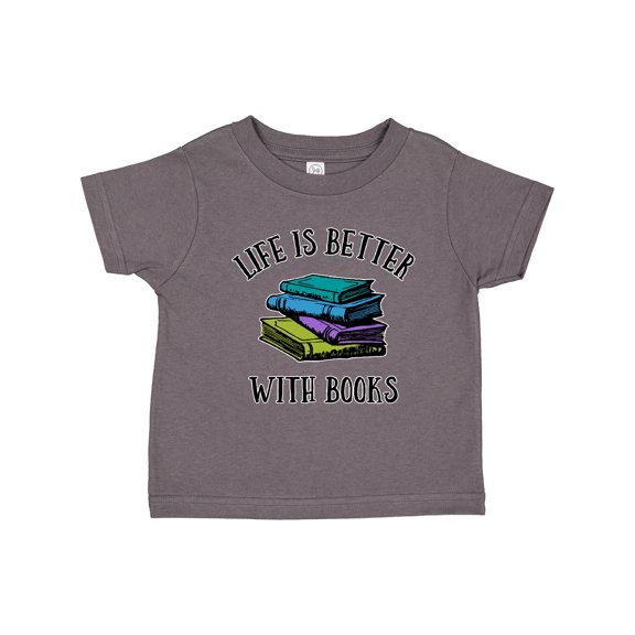 Inktastic Life's Better with Books Boys or Girls Toddler T-Shirt