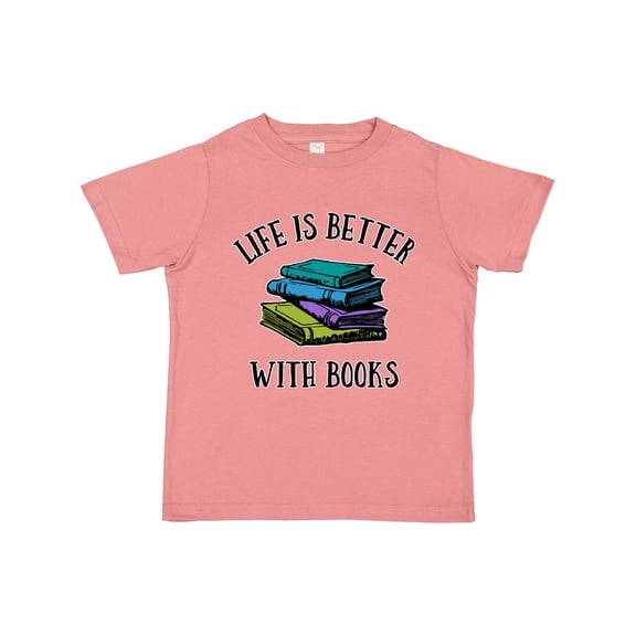 Inktastic Life's Better with Books Boys or Girls Toddler T-Shirt