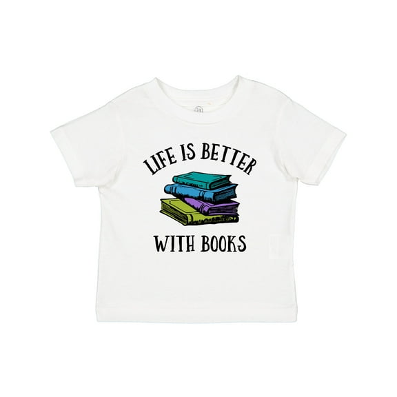 Inktastic Life's Better with Books Boys or Girls Toddler T-Shirt
