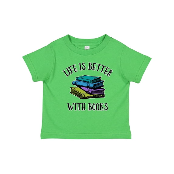 Inktastic Life's Better with Books Boys or Girls Toddler T-Shirt