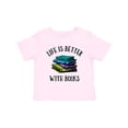 thumbnail image 1 of Inktastic Life's Better with Books Boys or Girls Toddler T-Shirt, 1 of 5
