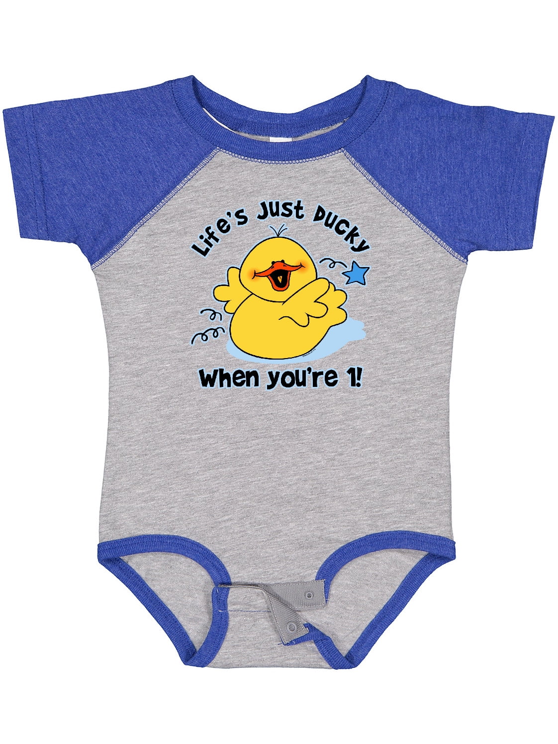 Inktastic Life's Ducky 1st Birthday Boys or Girls Baby Bodysuit
