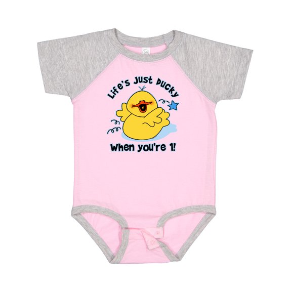 Inktastic Life's Ducky 1st Birthday Gift Baby Boy or Baby Girl Bodysuit