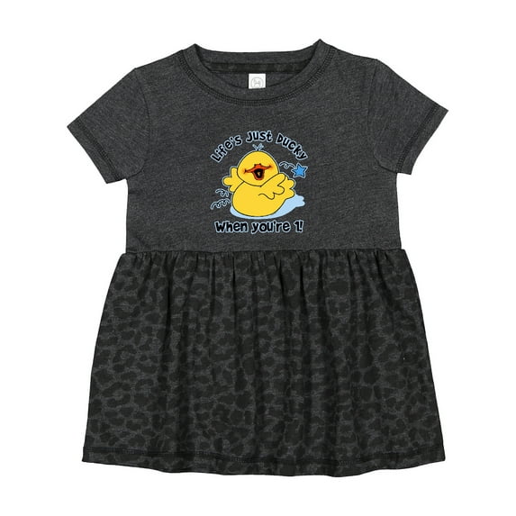 Inktastic Life's Ducky 1st Birthday Girls Baby Dress