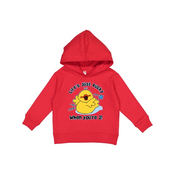 Inktastic Life's Ducky 2nd Birthday Toddler Hoodie
