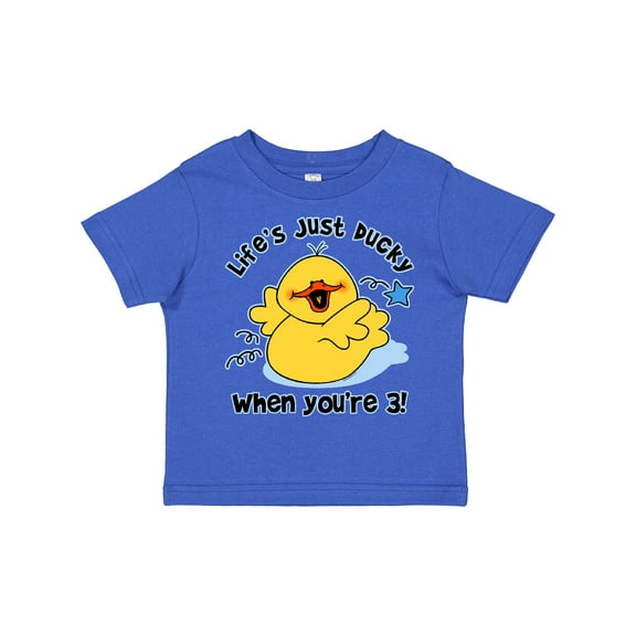 Inktastic Life's Ducky 3rd Birthday Boys or Girls Toddler T-Shirt