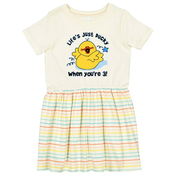 Inktastic Life's Ducky 3rd Birthday Girls Toddler Dress