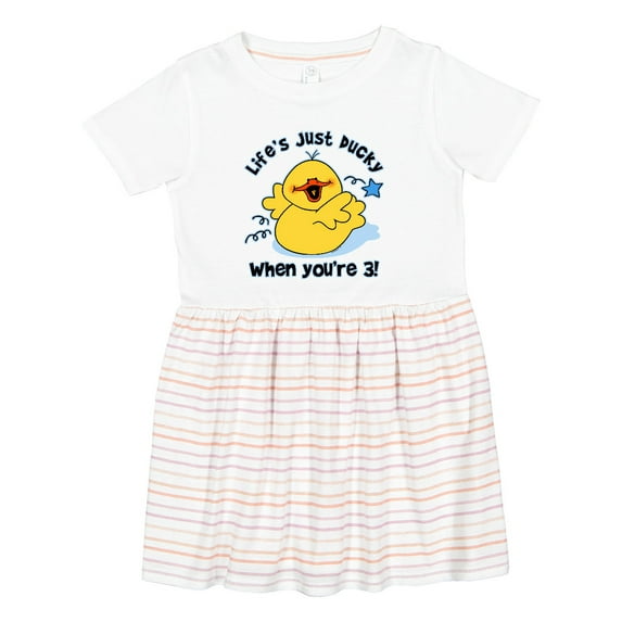 Inktastic Life's Ducky 3rd Birthday Girls Toddler Dress