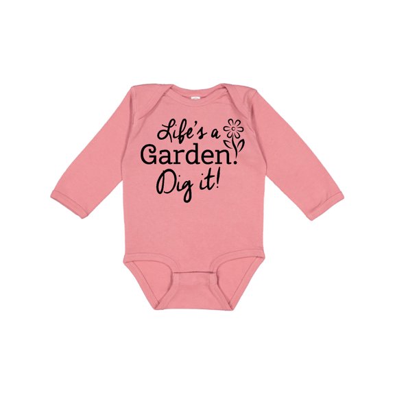 Inktastic Life's a Garden, Dig It Boys or Girls Long Sleeve Baby Bodysuit