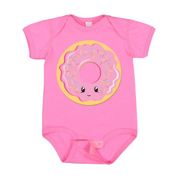 Inktastic Light Pink Donut Boys or Girls Baby Bodysuit