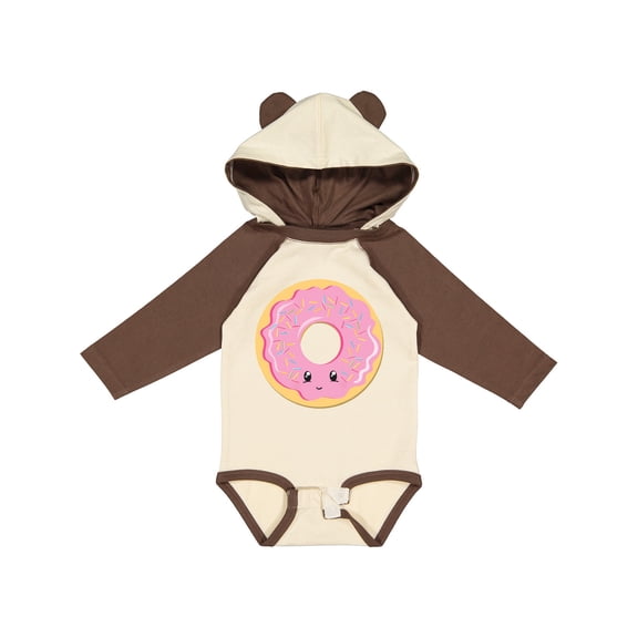 Inktastic Light Pink Donut Boys or Girls Long Sleeve Baby Bodysuit