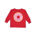 thumbnail image 1 of Inktastic Light Pink Donut Boys or Girls Long Sleeve Toddler T-Shirt, 1 of 5